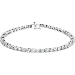 14KW Diamond Line Bracelet w/ 4.0 CTW & 7.25" Long