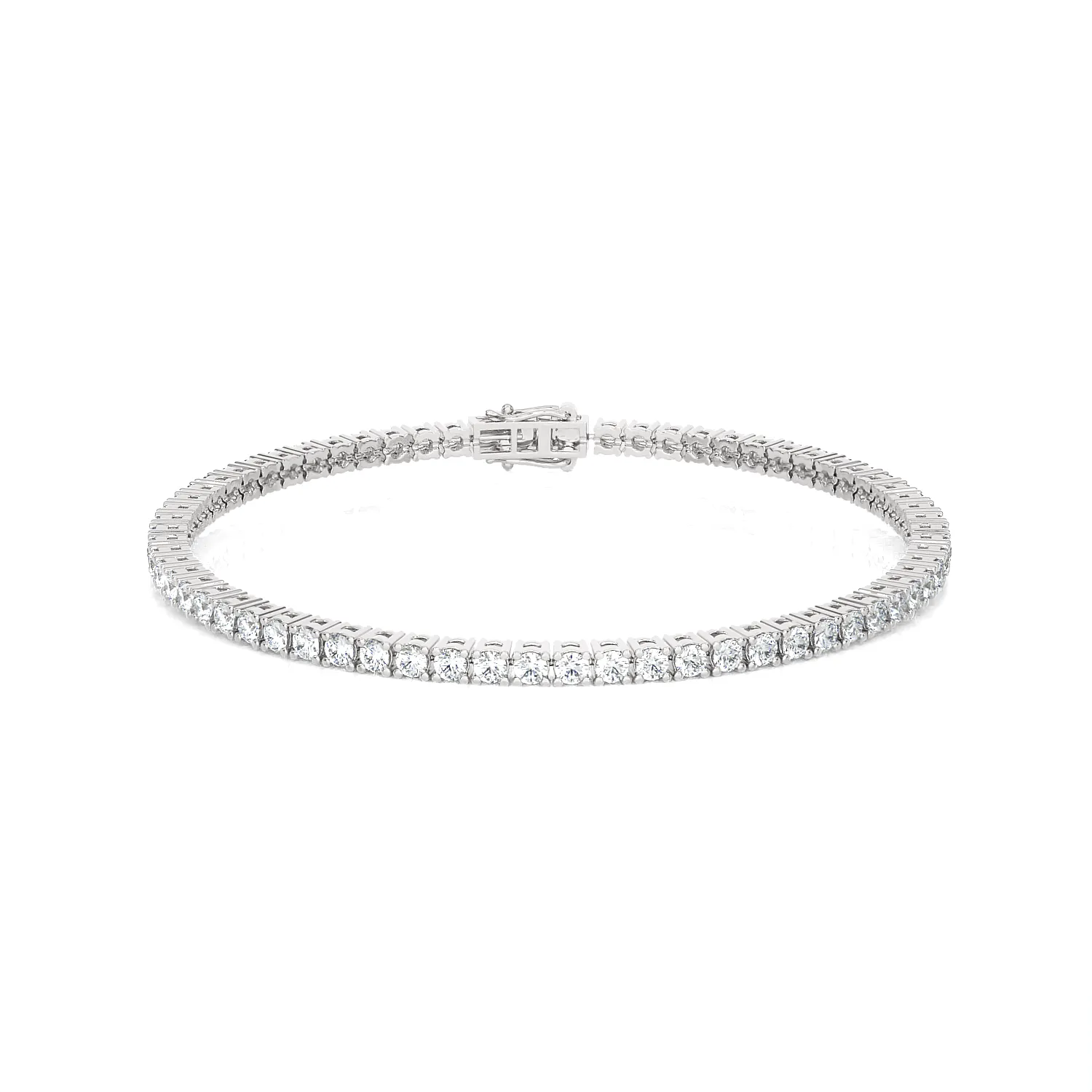 3 3/4 ctw Round Lab Grown Diamond Tennis Bracelet