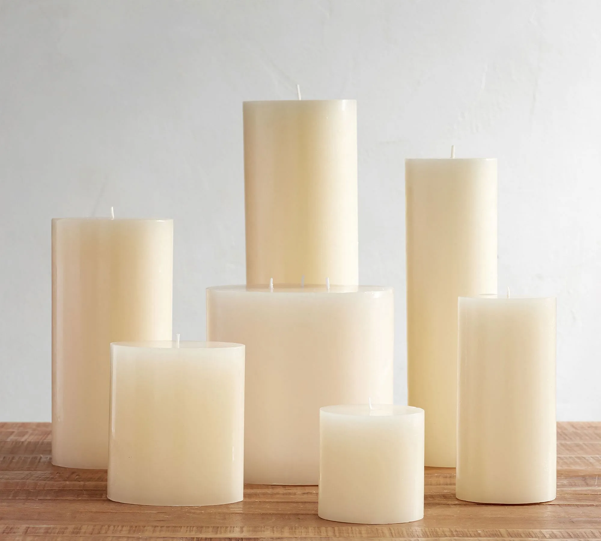 3"x6" Unscented Ivory Pillar Candle