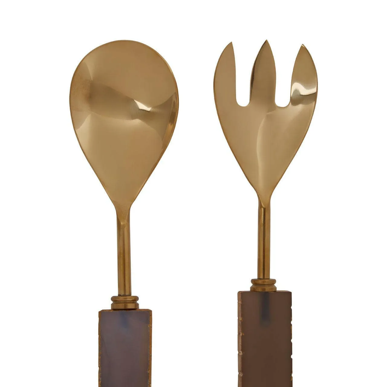 Agata Grey / Gold Serving Set