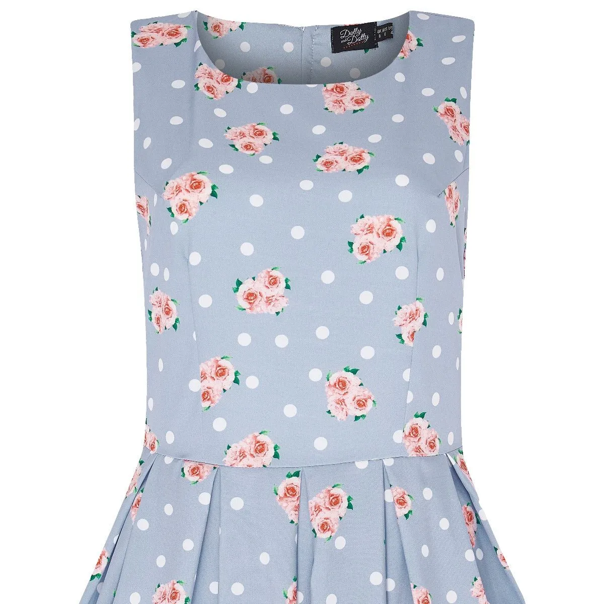 Annie Baby Blue Floral Swing Dress