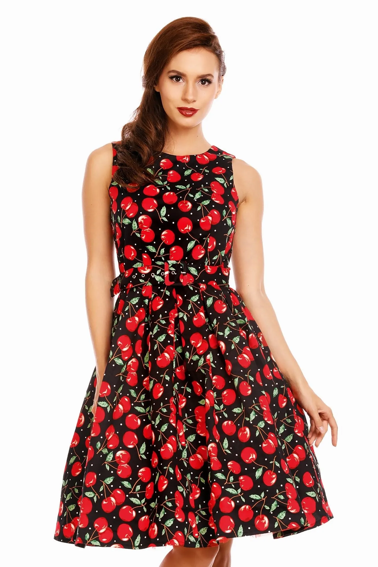 Annie Retro Cherry Swing Dress