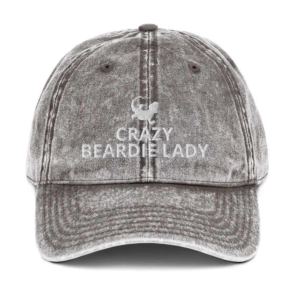 Bearded Dragon Vintage Cotton Twill Cap | Crazy Beardie Lady | Perfect gift for the Beardie lover!