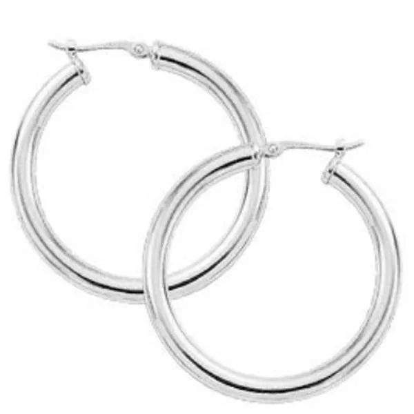 Ben Garelick Classic Sterling Silver 30MM Hoop Earrings