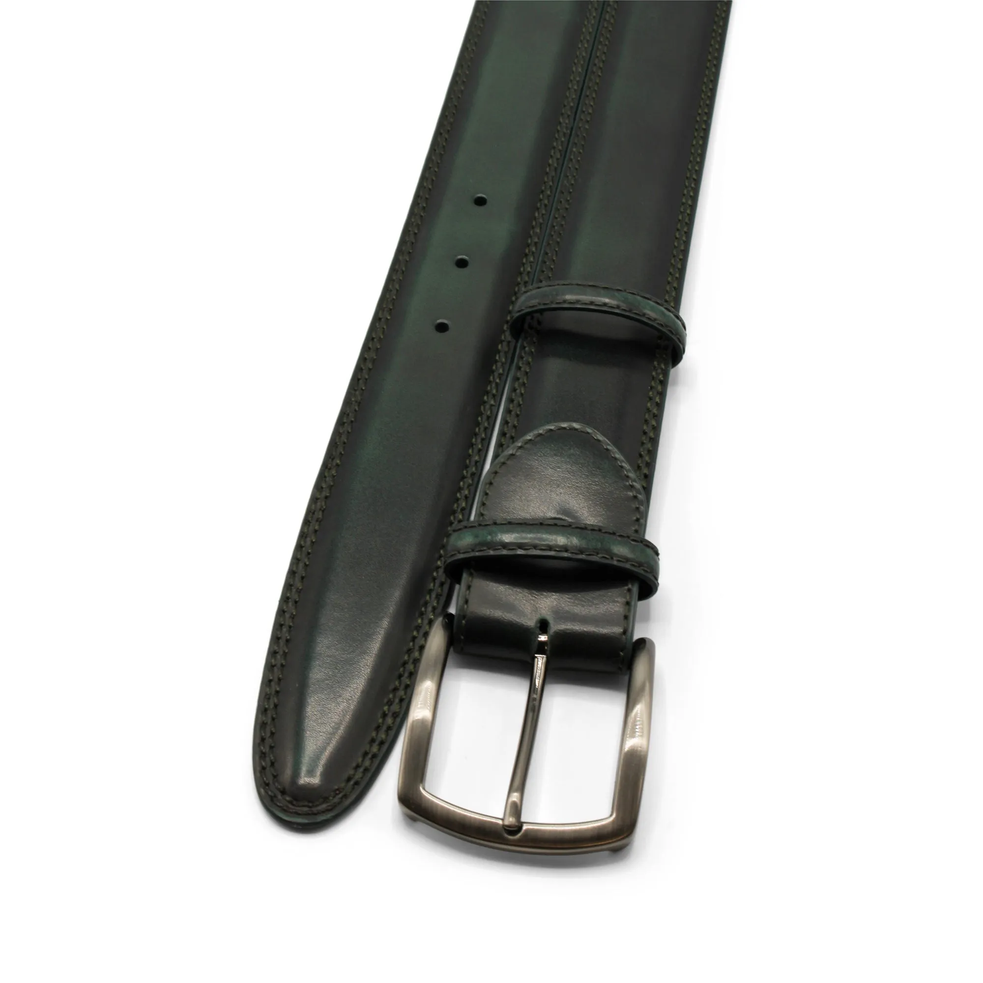 Bogart Welt Bottle Green Hand Burnished Belt