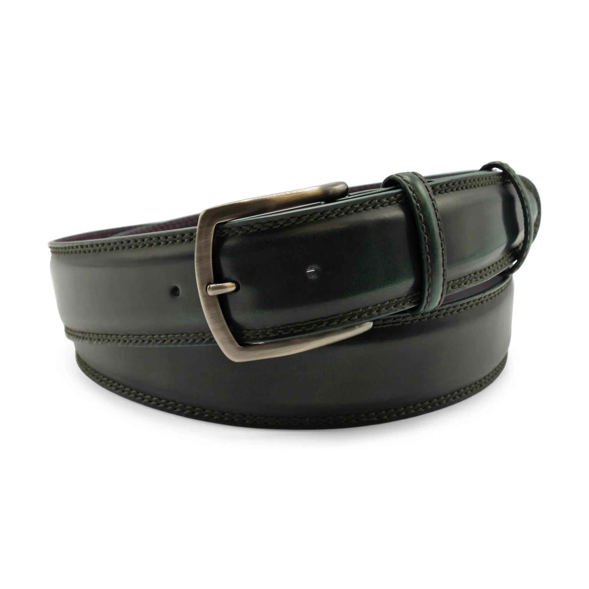 Bogart Welt Bottle Green Hand Burnished Belt