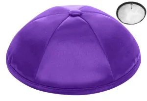 Dark Purple Deluxe Satin Kippah  - Per Piece