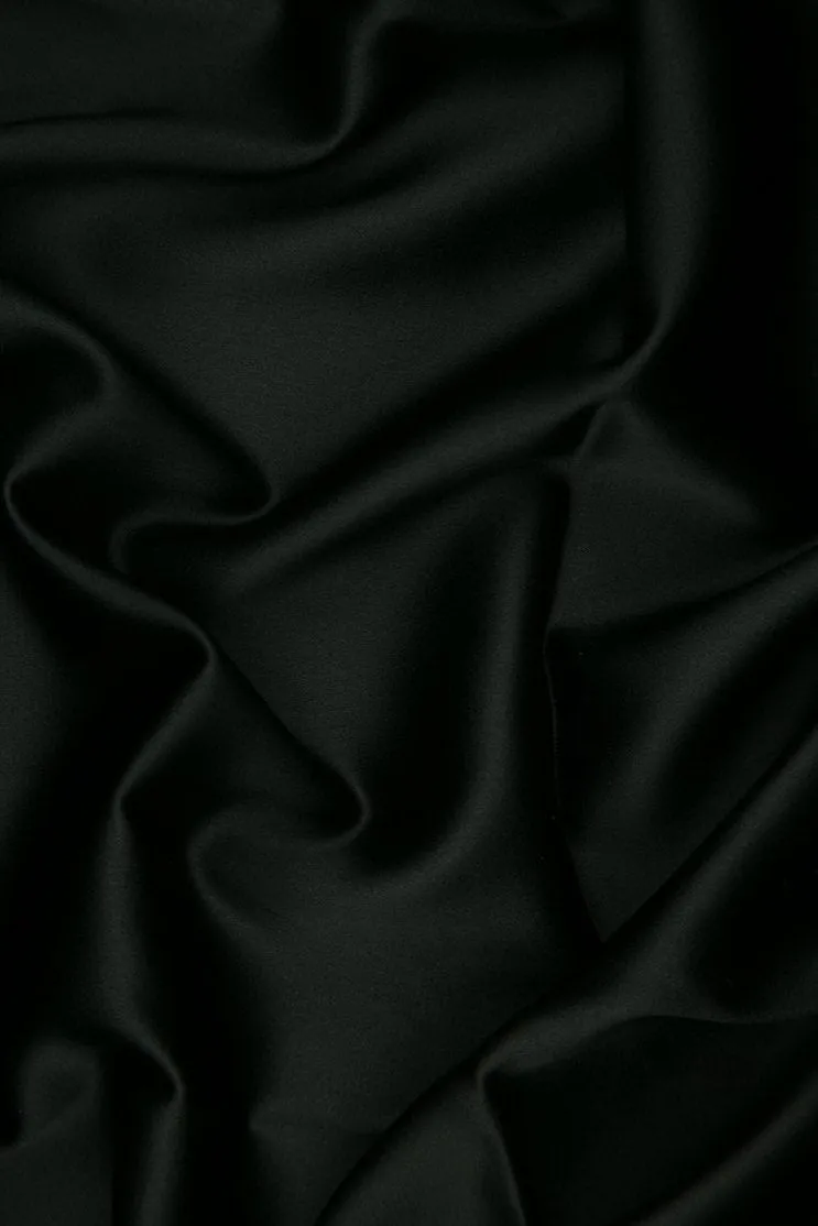 Dark Shadow Silk Crepe Back Satin Fabric