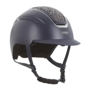 Evoke Callisto Classic Peak Riding Hat - Navy/Navy Crystal