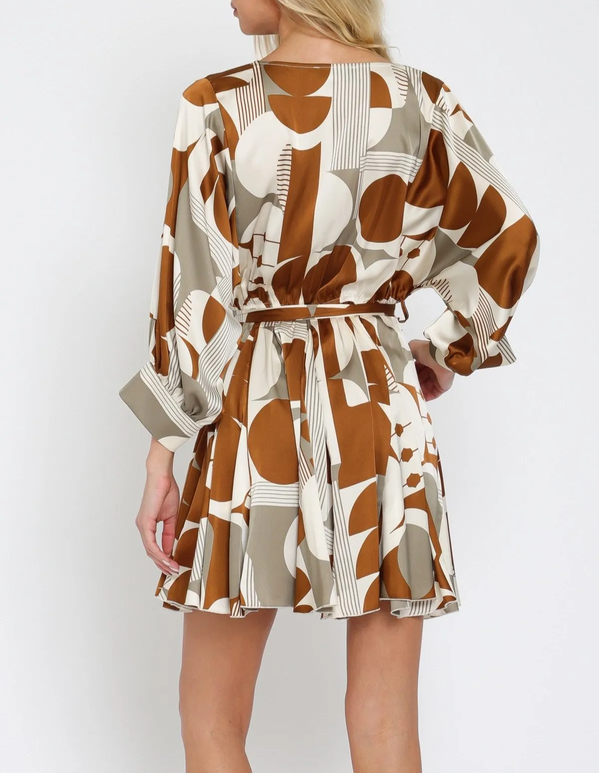 Giving Thanks Dolman Sleeve Tie Waist Mini Dress