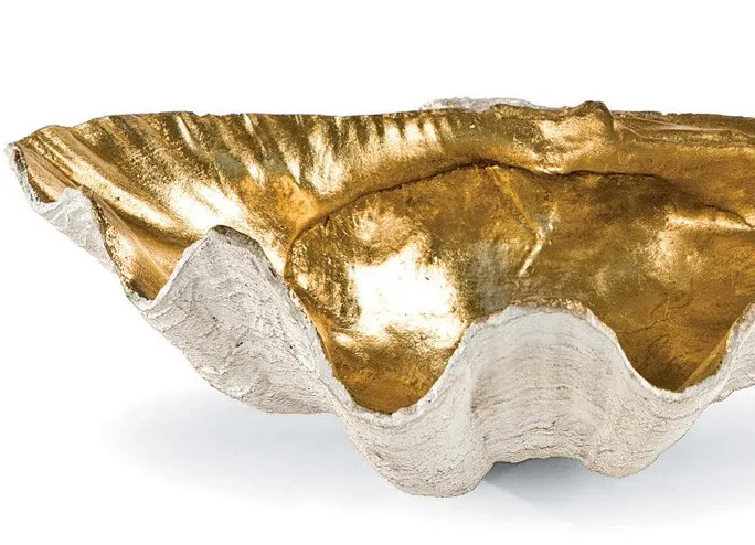 Golden Luxury Clamshell Display Bowl