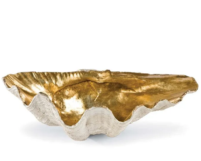 Golden Luxury Clamshell Display Bowl