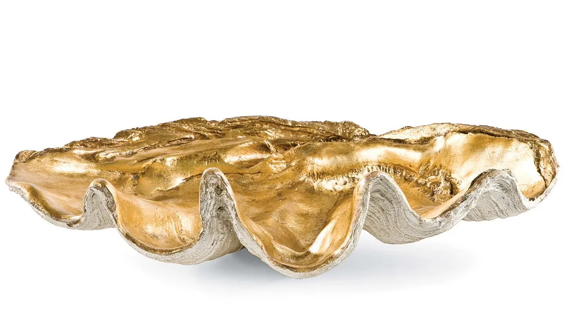 Golden Luxury Clamshell Display Bowl