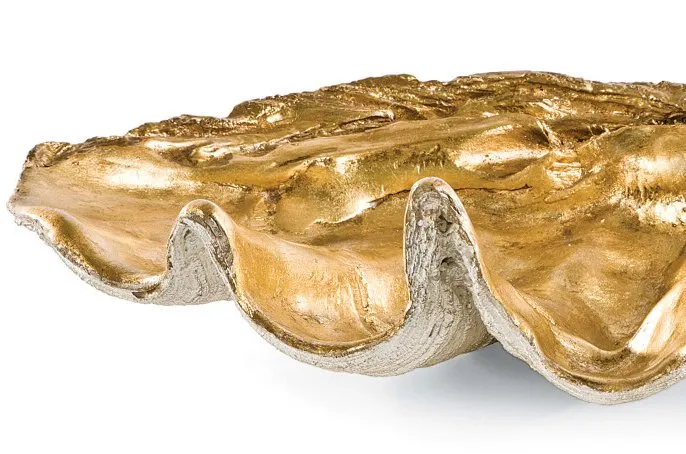 Golden Luxury Clamshell Display Bowl