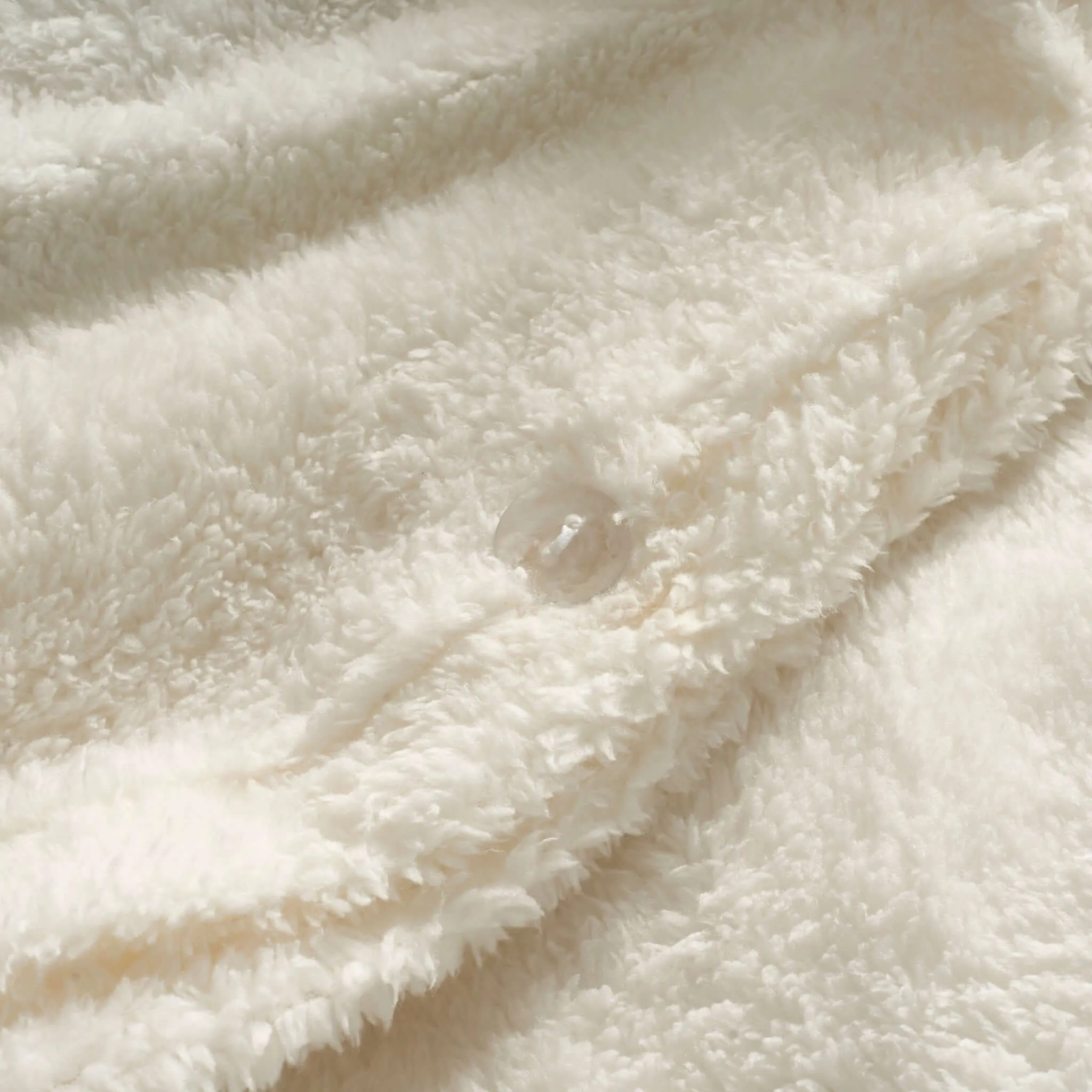 Hibernate Cosy Collection Super Soft Teddy Fleece Duvet & Two Pillow Covers Set - Ivory Cream