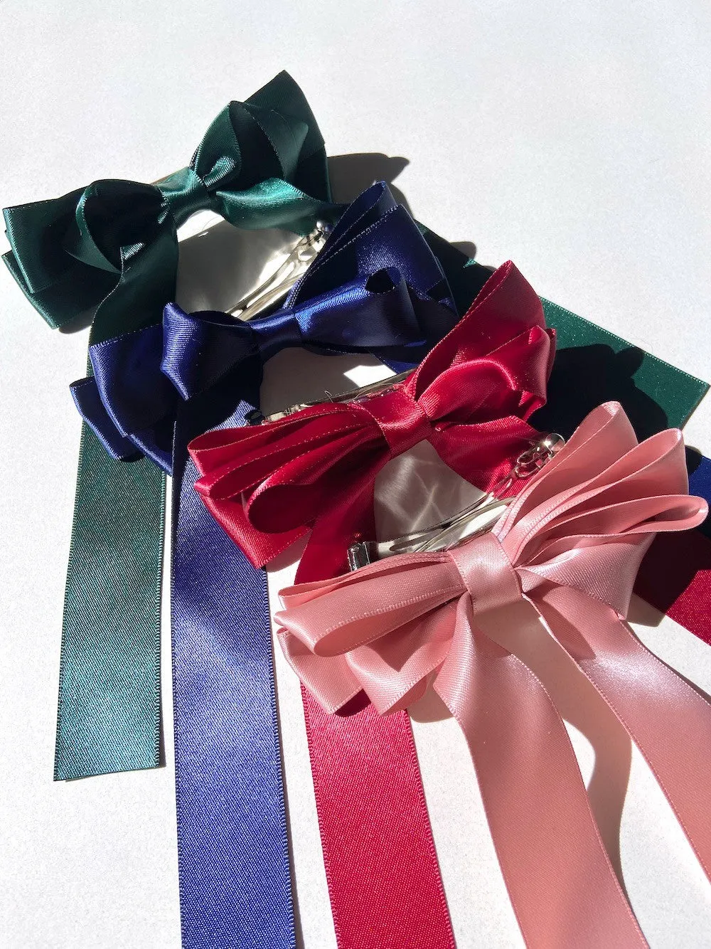 Karenda Classic Satin Hair Bow Barrette (Multi) *FINAL SALE*