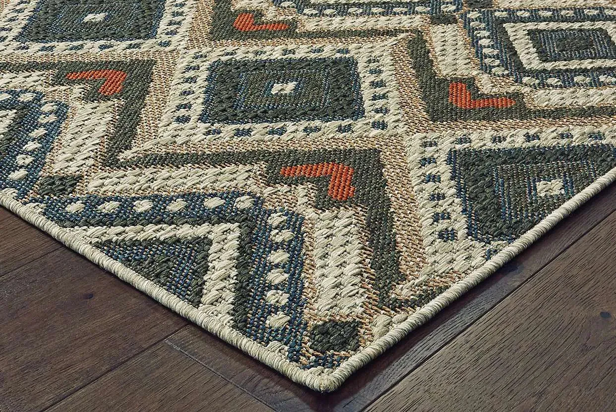 Latitude 2X Grey Orange Rug