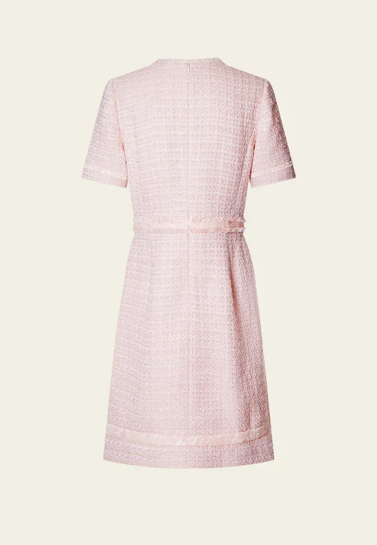 Light Pink Tweed Dress