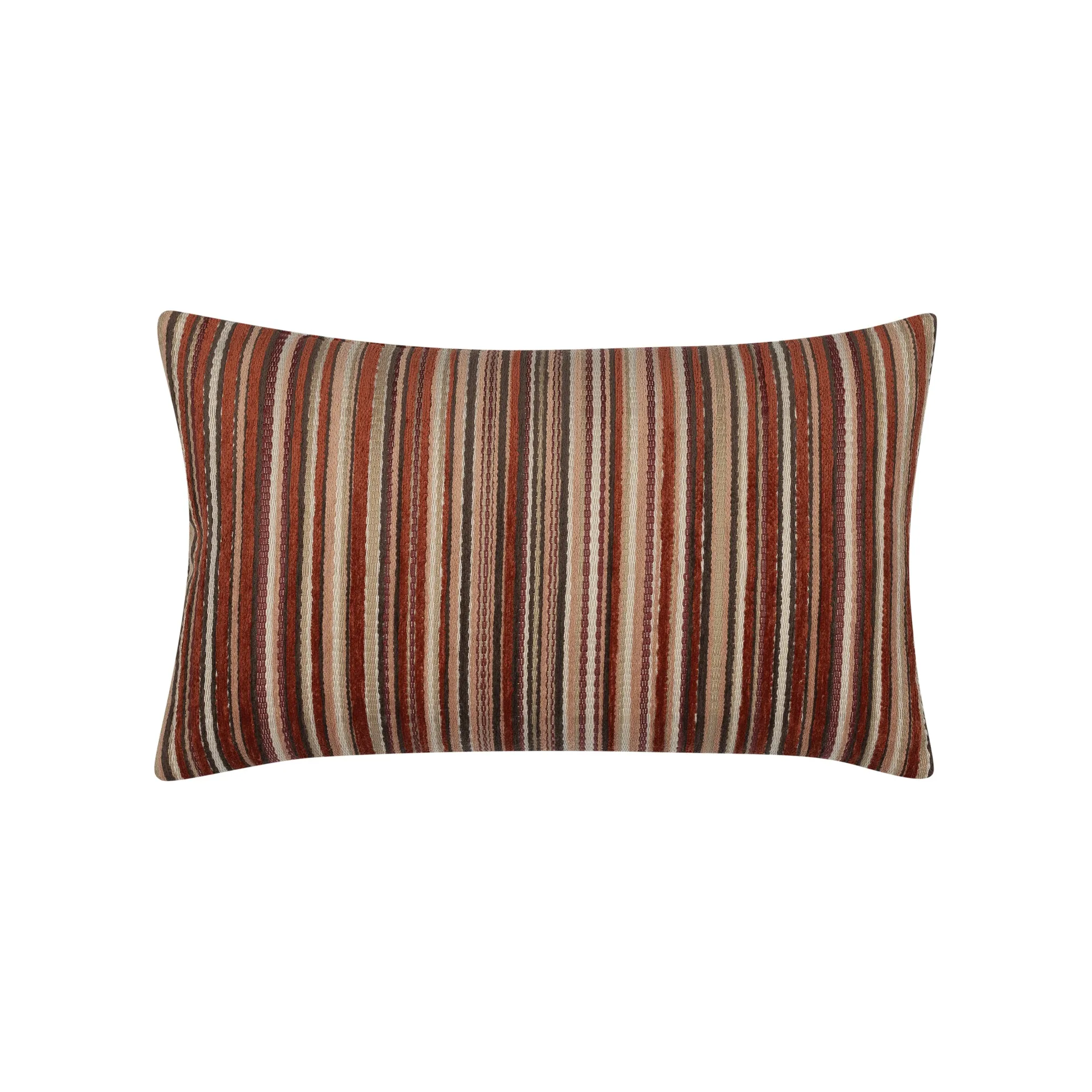 Lush Velvet Spice Stripe Outdoor Pillow