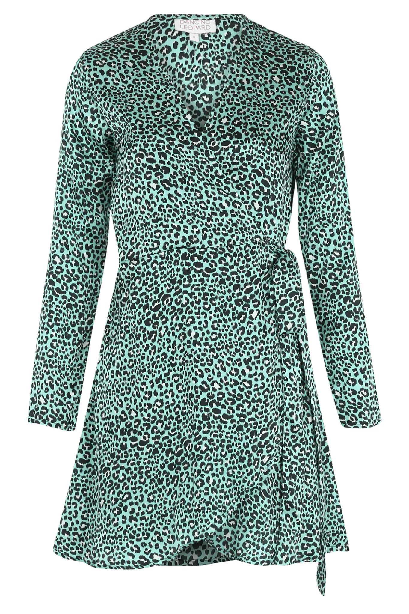 Marley Mini Dress In Mint Ditsy Leopard