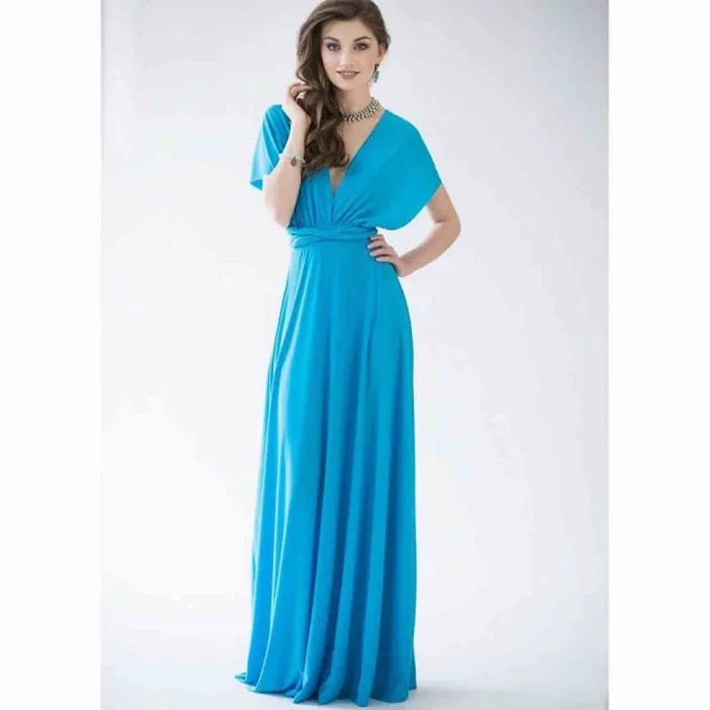 Multiway Wrap Convertible Boho Maxi Club Bandage Long Party Bridesmaids Dress