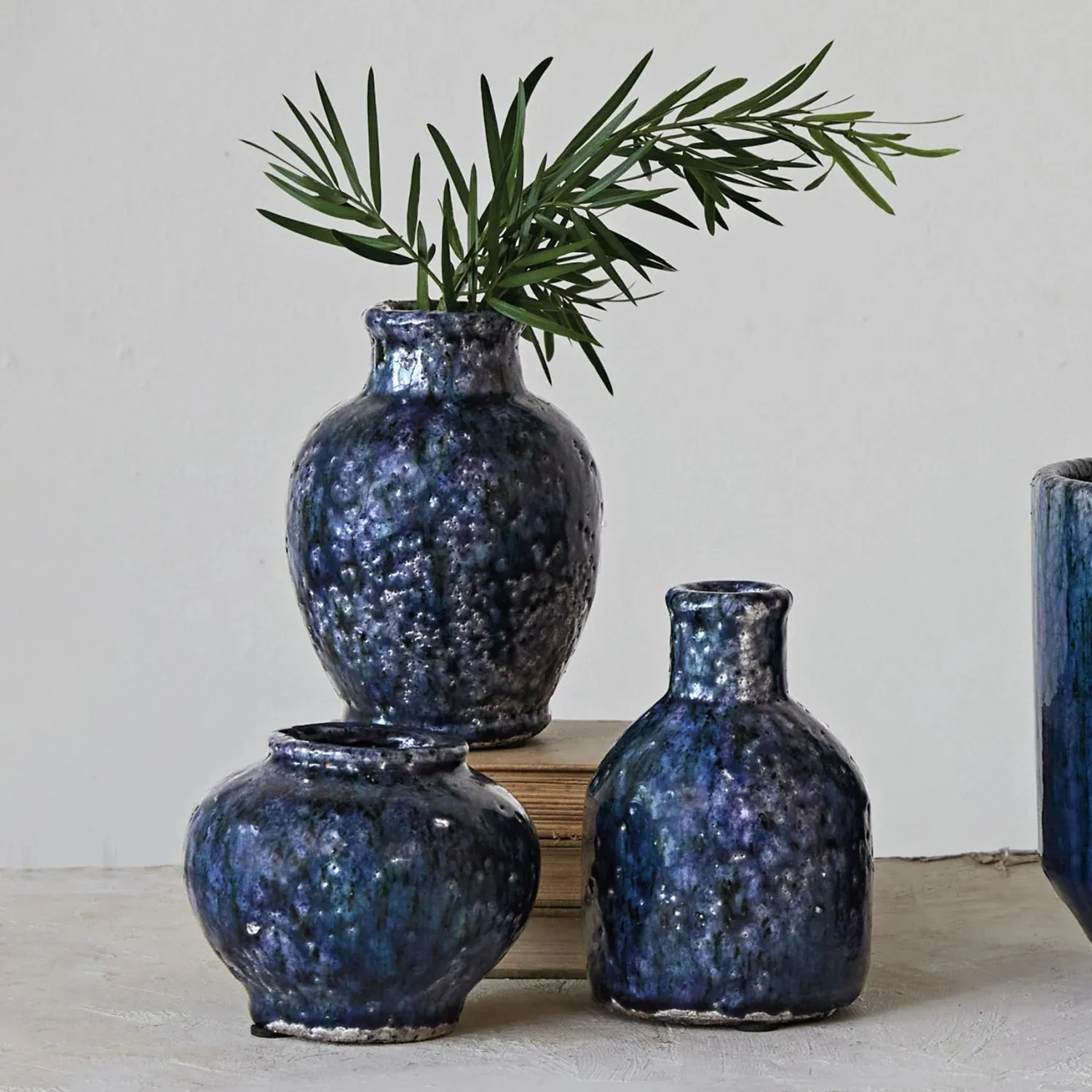 Navy Terracotta Vase Collection