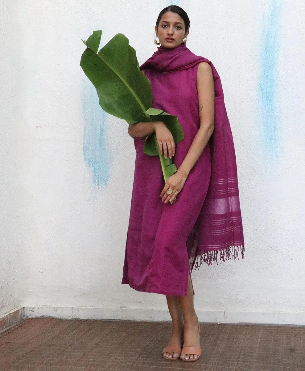 Nora Handwoven Linen Dupatta - Breathe