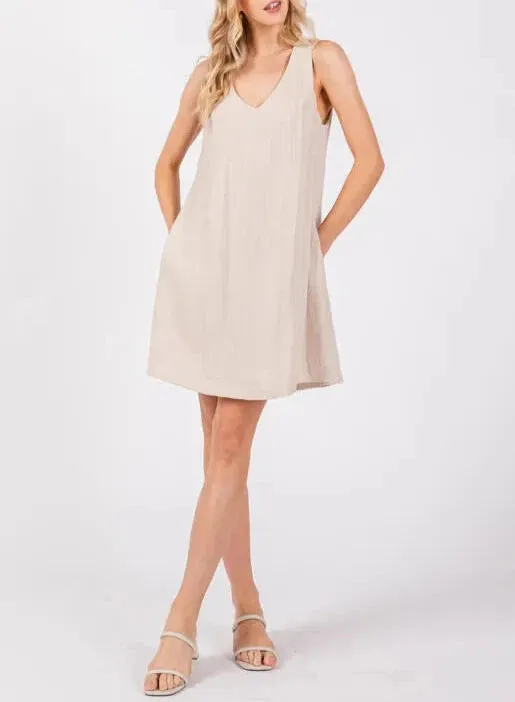 Prima Donna V-Neck Flowy Mini Dress (Assorted Colors)