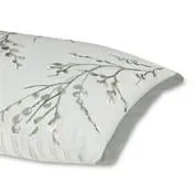 Pussy Willow Embroidered Duck Egg Cushion