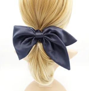 satin bow scrunchies glossy swallow tail scrunchie women hair elastic