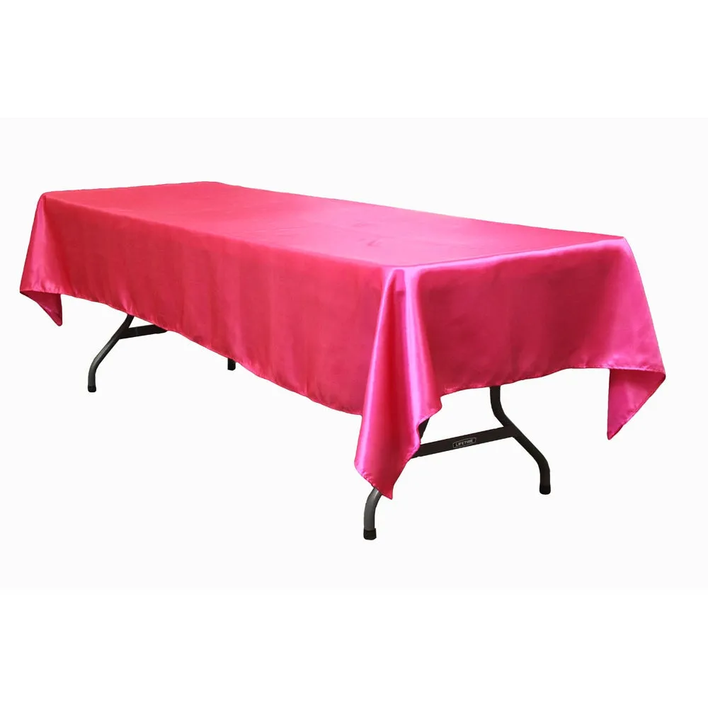 Satin Rectangular 60"x120" Tablecloth - Fuchsia