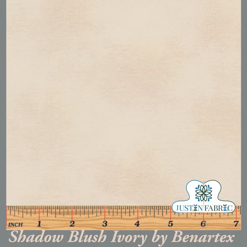 Shadow Blush Ivory Cotton Yardage | Benartex