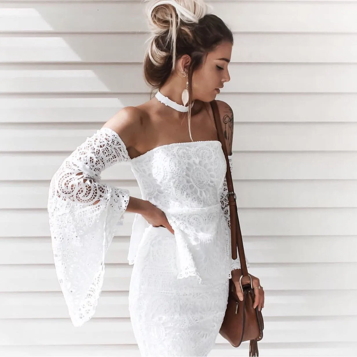 Sierra white lace top