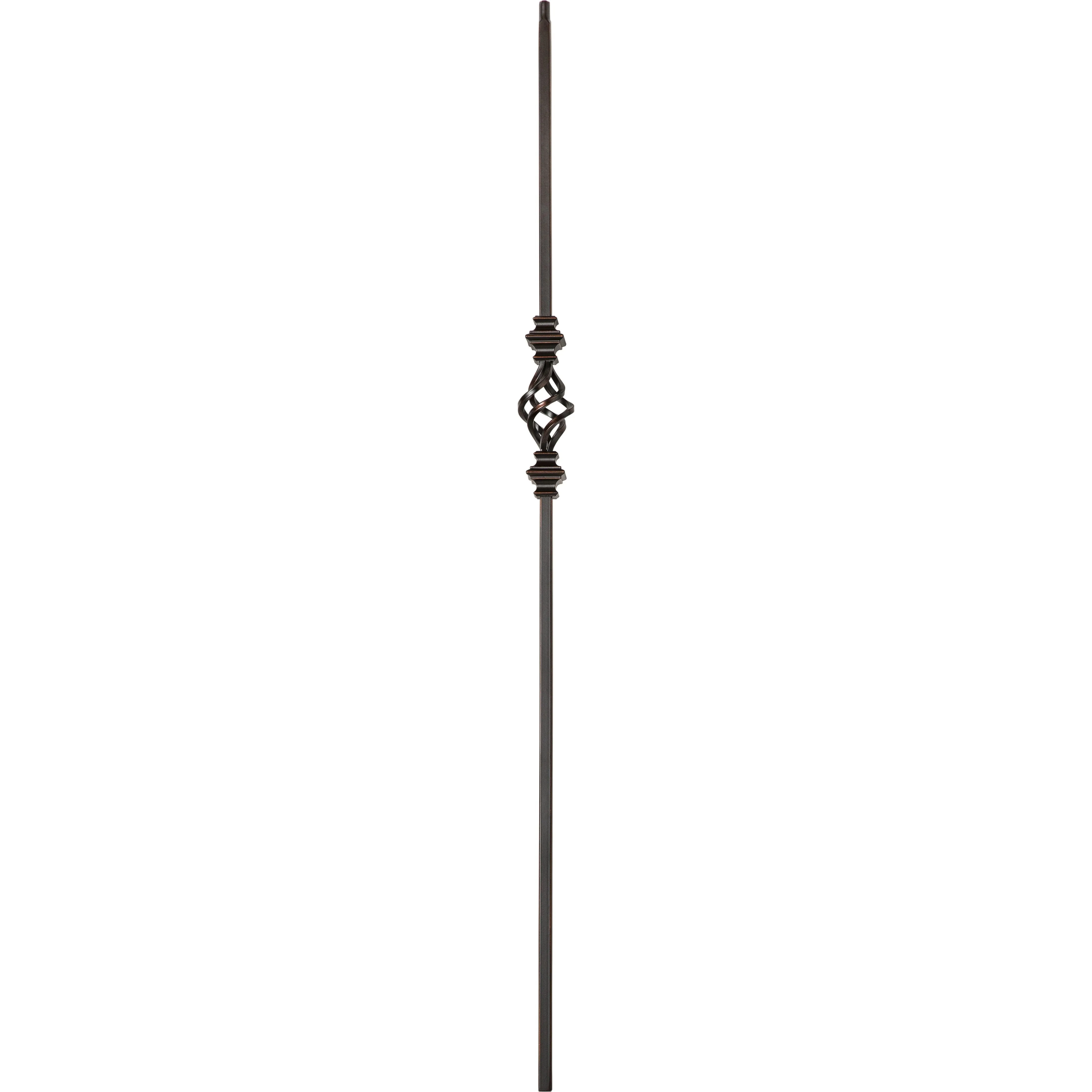 T62 | Iron Baluster | Basket with Knuckles | 1/2" x 44"