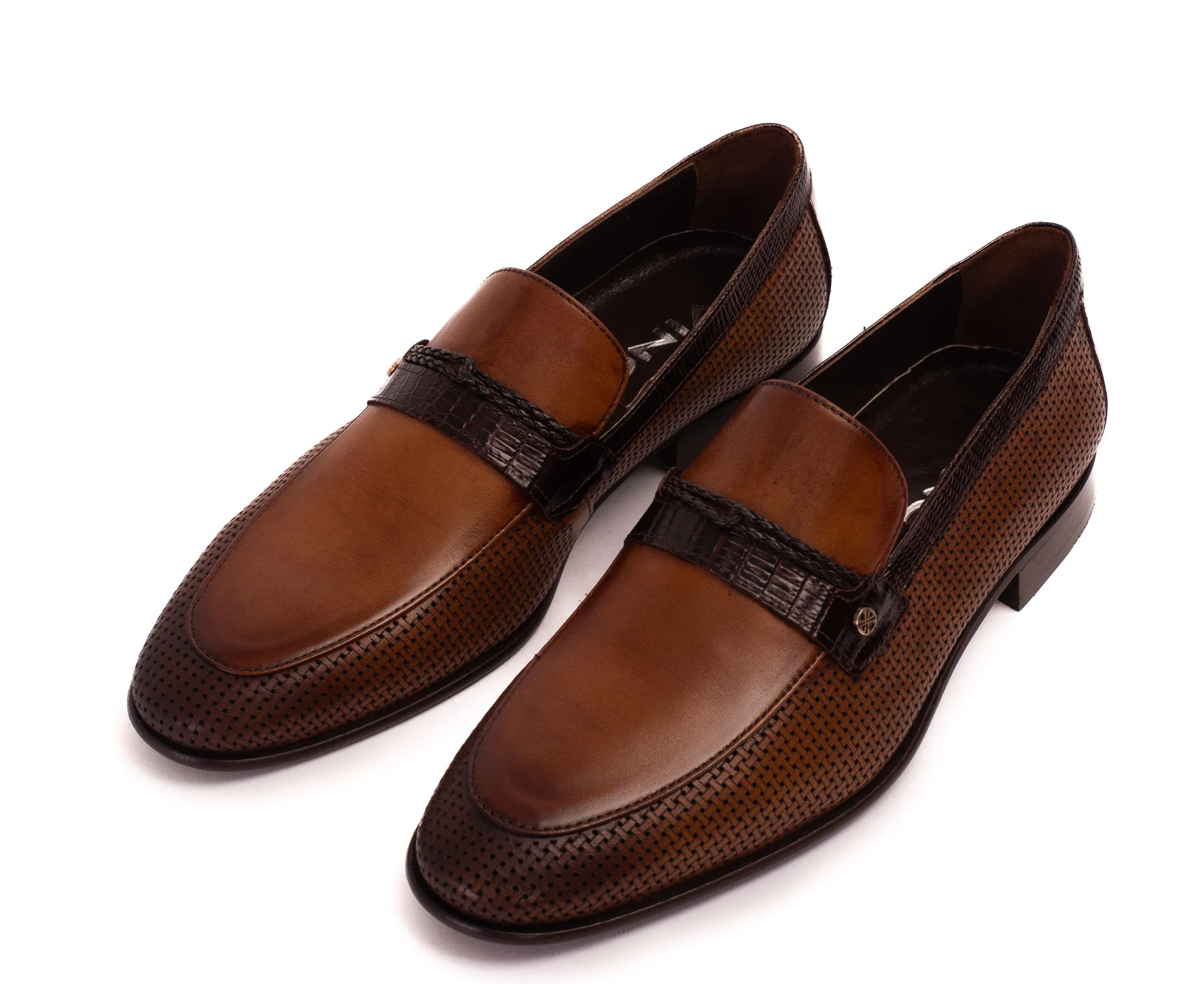 The Acerra Tan Leather Loafer Men Shoe