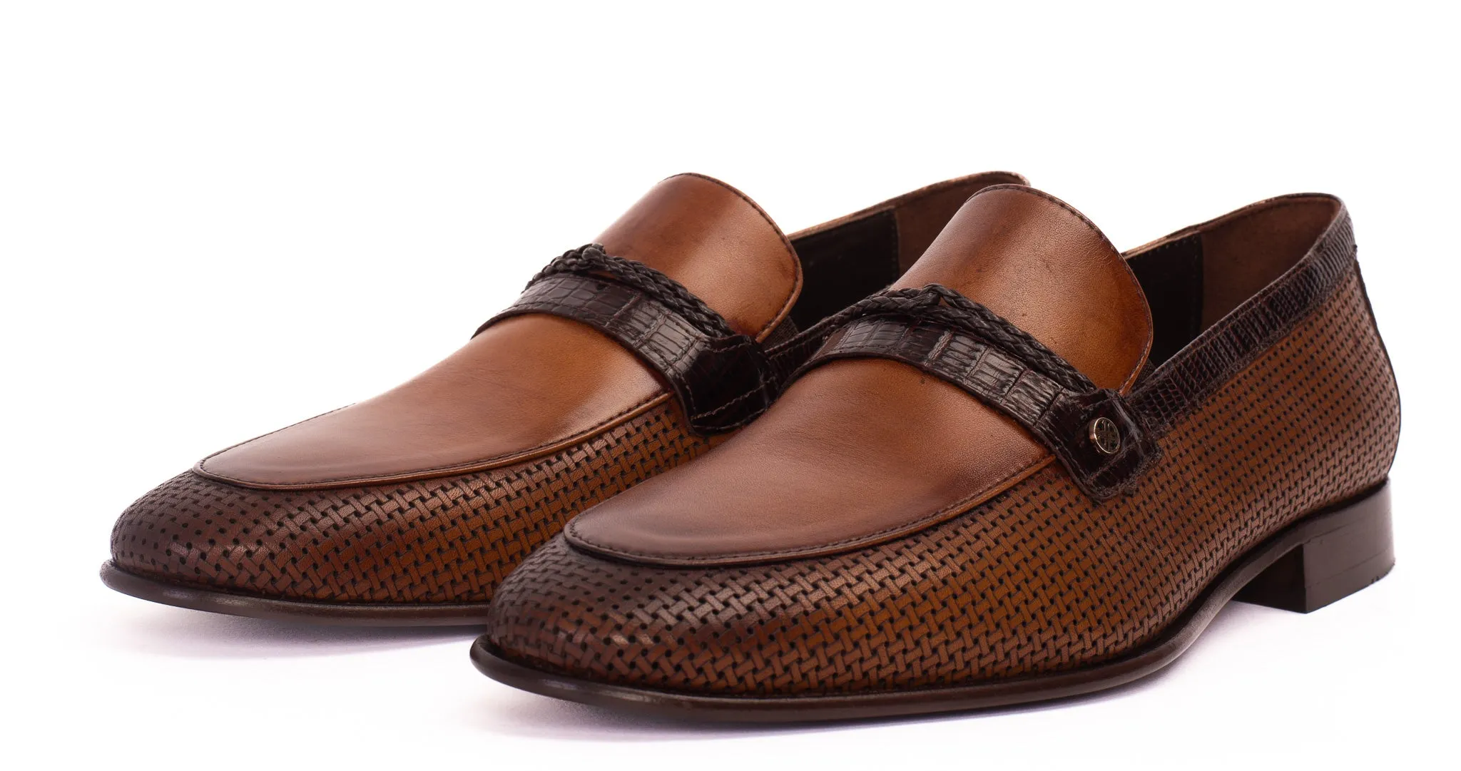 The Acerra Tan Leather Loafer Men Shoe