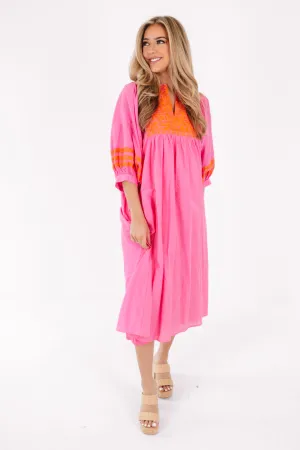 The Frankie Midi Dress - Pink