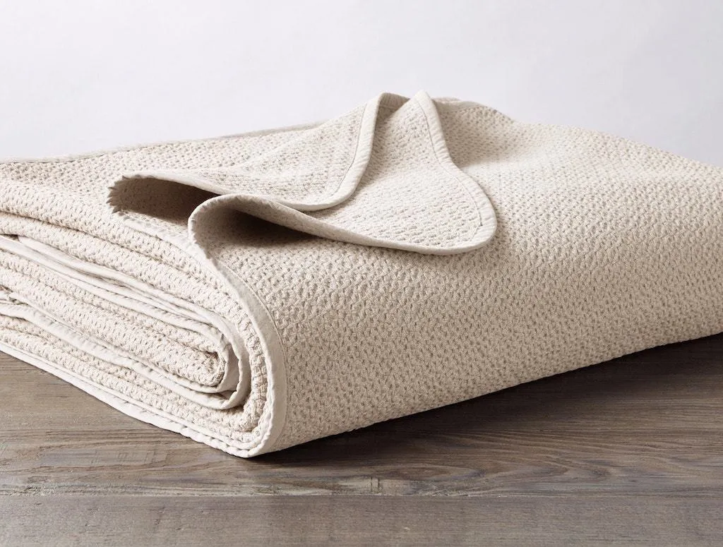 Undyed Honeycomb Organic Blanket by Coyuchi