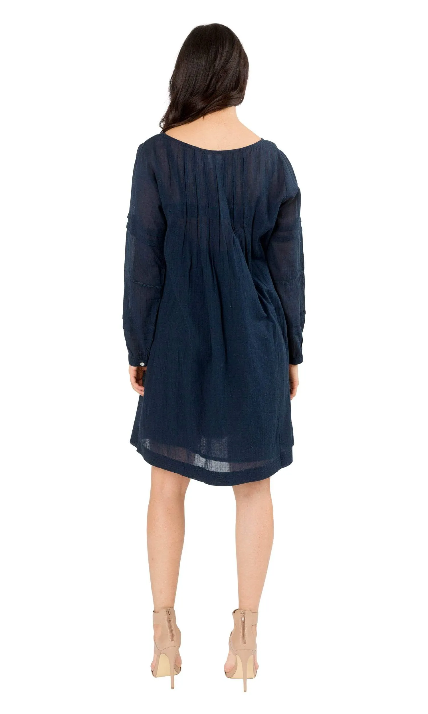 Velvet by Graham & Spencer Coel Cotton Voile Pintuck Dress