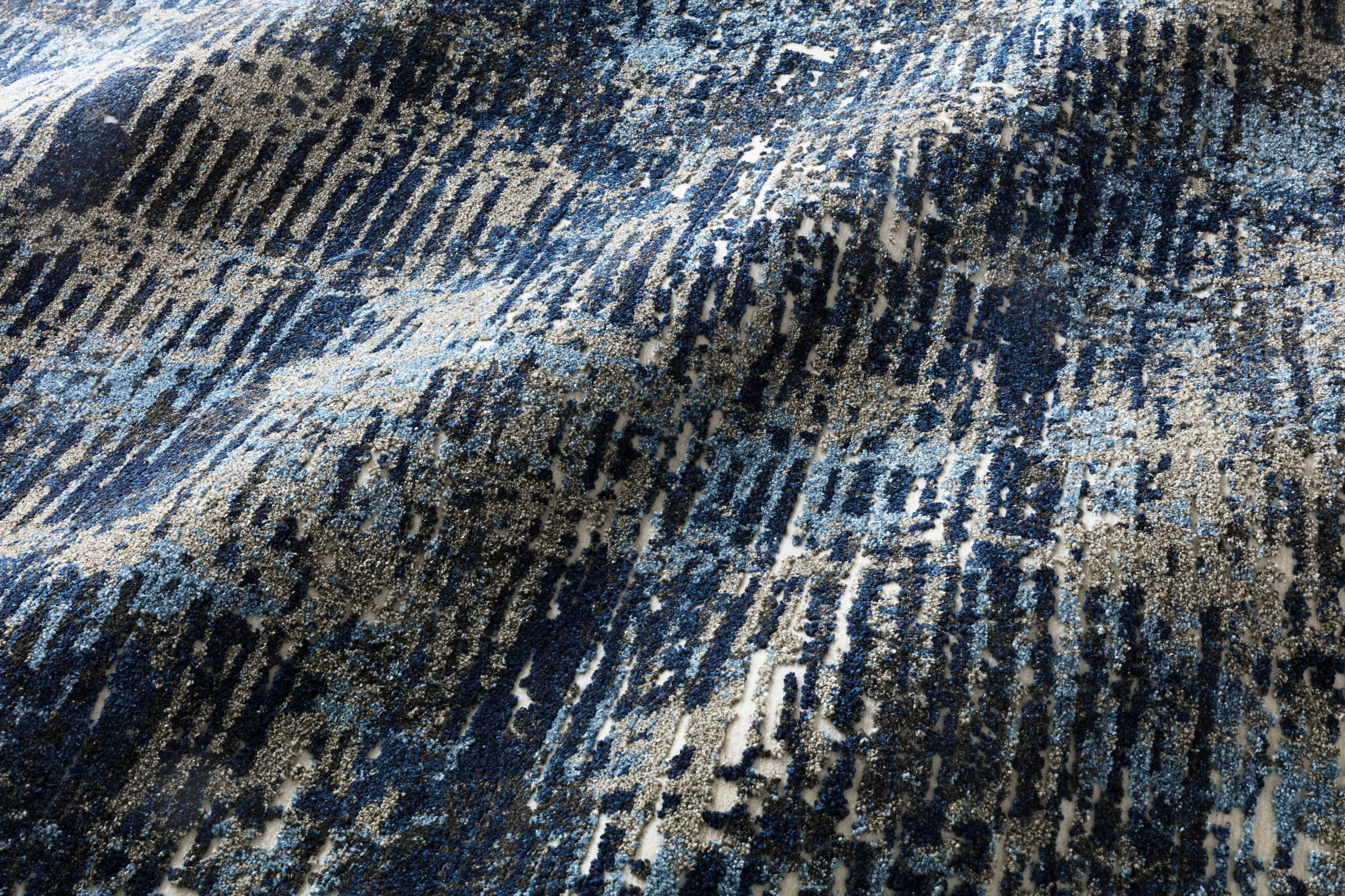 Viera Rug in Dark Blue & Grey