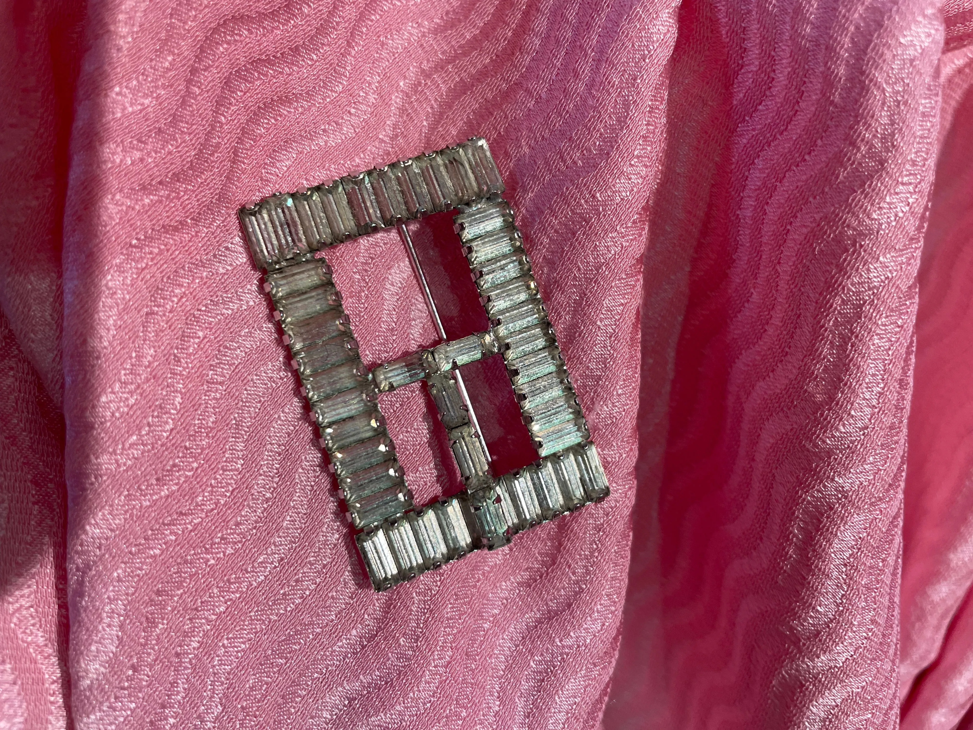 Weiss Rhinestone Buckle Brooch