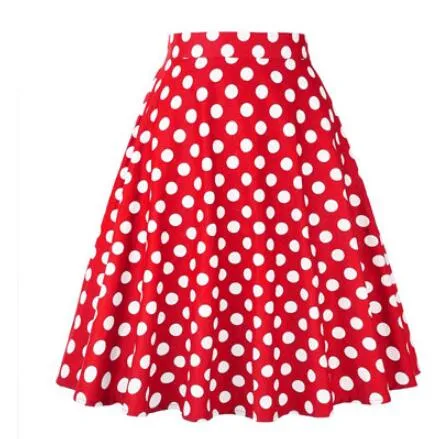 White Black Plaid Printed Women Cotton Skirt Party Fashion High Waist Retro Vintage England Midi Knee Length A-line School Skirt