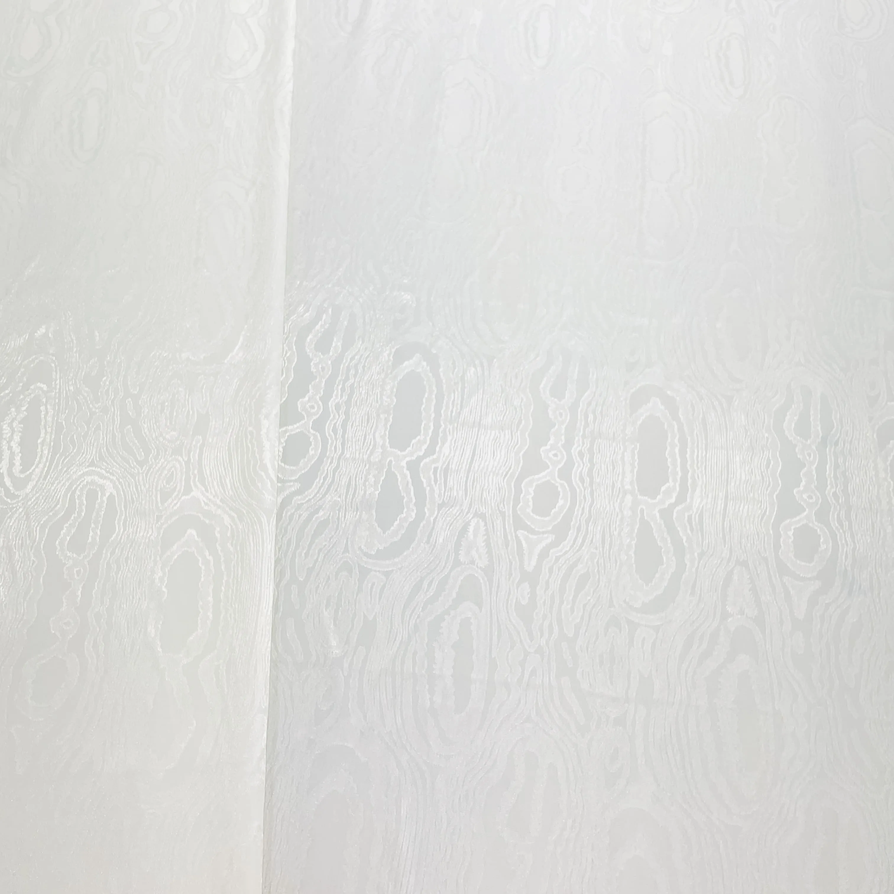 White Floral Satin Fabric