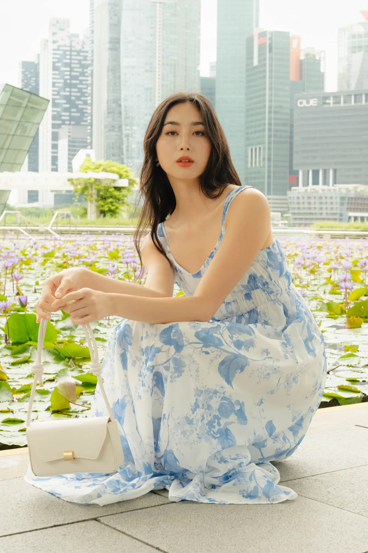 Wildflower Midaxi Dress (Porcelain)