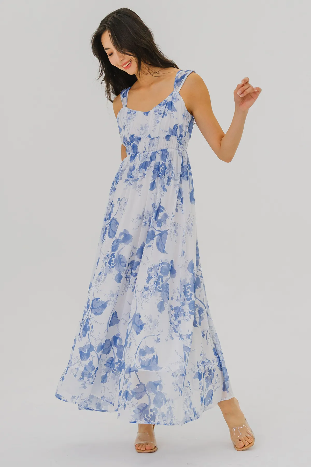 Wildflower Midaxi Dress (Porcelain)